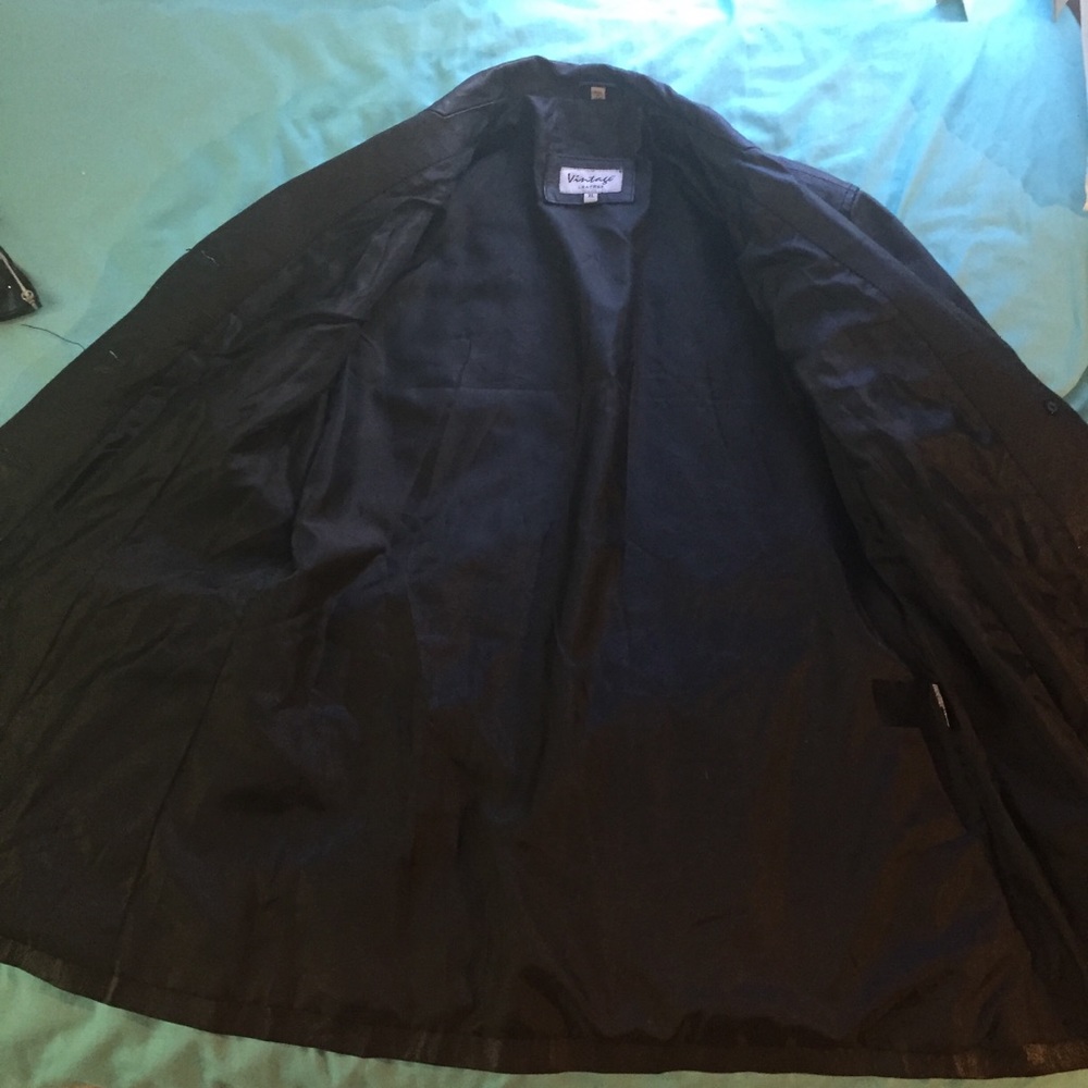 Vintage leather winter coat - Picture 3 of 5